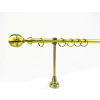 16 mm Ø San Marino függönykarnis szett, 1 soros, óarany, nyitott tartóval (160 cm)