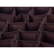  16 rekeszes fiók rendszerező tárolódoboz (barna-narancs színű) bútor