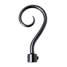  16mm PANNONIA karnishoz végzáró, Sopron, fekete, 2 db / csomag karnis, függönyrúd