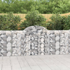  18 db íves horganyzott vas gabion kosár 200x30x100/120 cm kerti tárolás