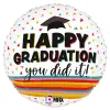  18 inch-es Happy Graduation Festive Ballagási Fólia Lufi
