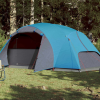  190T Taffeta 8-személyes kék kempingsátor 360x430x195 cm