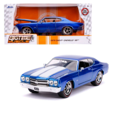  1970 Chevy Chevelle SS kék/fehér modell autó 1:24 makett