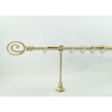  19 mm Ø Florenz karnis szett, 1 soros, ecrü-gold, nyitott tartóval (160 cm) karnis, függönyrúd