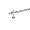  19 mm Ø Köln függönykarnis szett, 1 soros, inox, block tartóval (120 cm)