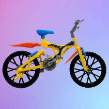  1:18 Kerékpár modell finger bike ujj bicikli  + cserélhető kerekek - sárga makett