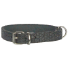  1,5 cm széles pikkely mintás fekete bőr nyakörv