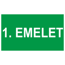 1.Emelet - öntapadó, 200*100mm információs tábla, állvány