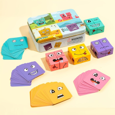  1 készlet Fa Gyerekek Arc kirakó Puzzle Építőkocka puzzle, kirakós