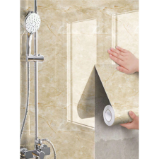 1 Tekercs Vízálló Márványmintás Tapéta, 45x100 cm, Bézs 35703384-B2 tapéta, díszléc és más dekoráció