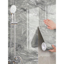 1 Tekercs Vízálló Márványmintás Tapéta, 45x100 cm, Ezüstszürke 35703384-ESZ2 tapéta, díszléc és más dekoráció