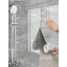  1 Tekercs Vízálló Márványmintás Tapéta, 45x100 cm, Szürke 35703384-SZ4 tapéta, díszléc és más dekoráció