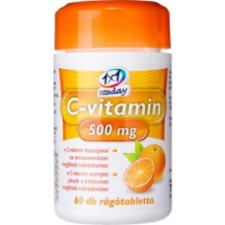 1x1 Vitaday 1x1 Vitaday C-vitamin 500 mg rágótabletta narancs vitamin és táplálékkiegészítő