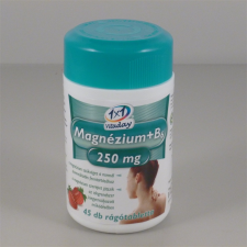 1x1 vitaday magnézium+b6 250mg rágótabletta epres 45 db vitamin és táplálékkiegészítő