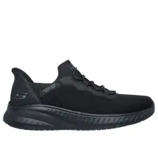  200254EC_BLK46 Skechers Squad Chaos SR-Stivig fűző nélküli munkacipő munkavédelmi cipő