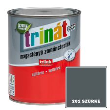 201 SZÜRKE - TRINÁT MAGASFÉNYŰ ZOMÁNCFESTÉK - 1 L zománcfesték