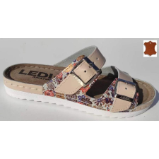  202/2 PÚDER VIRÁGOS női bőr papucs 36-39 gyógypapucs