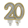  20-as ezüst színű számgyertya