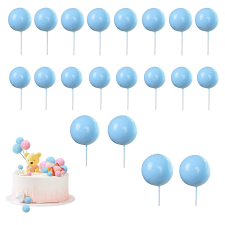  20 darabos műanyag dekorációs gömb – Kék party kellék