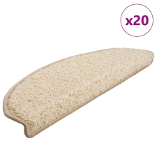  20 db krém lépcsőszőnyeg 65x21x4 cm lakástextília