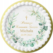 20CM TORTA OSTYA - ELSŐÁLDOZÁSHOZ + NÉV 16CM 18CM party kellék