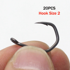  20db PTFE bevonatú éles horgászhorgok horog