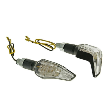 2273 Index / irányjelző szett M10 menetes LED fekete Sidewinder átlátszó üveg motorkerékpár irányjelző