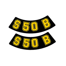 2274 S50 B fólia / matrica fekete-sárga 2 darab Simson S50-hez egyéb motorkerékpár alkatrész