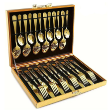  24 részes aranysárga evőeszköz készlet, rozsdamentes acél 601099600756867-24 konyhai eszköz