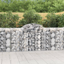 25 db íves horganyzott vas gabion kosár 200x50x100/120 cm kerti tárolás