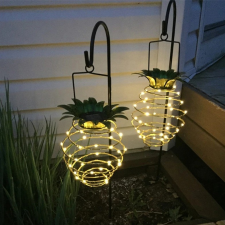  25 LED-es ananász formájú napelemes kültéri dekorációs lámpa kültéri világítás