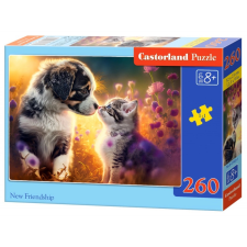 260 darabos puzzle: Új barátság cica és kutya puzzle, kirakós