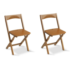  2 darabos összecsukható szék szett, Arredamenti Italia, Diana, cseresznyefa bútor