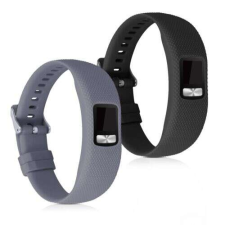  2 darabos pántkészlet Garmin Vivofit 4, kwmobile, szilikon, fekete / szürke, 44228.22 okosóra kellék