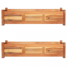  2 db akácfa kerti magaságyás 100 x 30 x 25 cm kerti tárolás