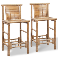  2 db bambusz bárszék bútor