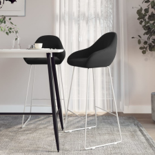  2 db fekete bársony bárszék bútor