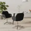  2 db fekete szövet forgó étkezőszék