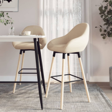  2 db krémszínű szövet bárszék bútor