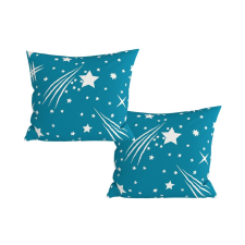  2 db Mikroszálas díszpárna huzat ÉJSZAKAI ÉGBOLT 45x45 cm, türkiz lakástextília