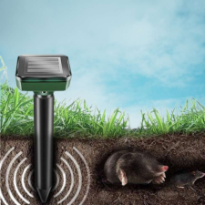  2 db napelemes vakondriasztó, ultrahangos kártevő riasztó, 38,5 cm-s elektromos állatriasztó