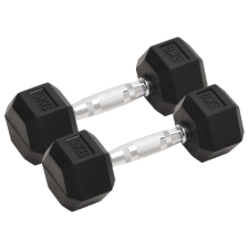 2 db összesen öntöttvas egykezes súlyzó 10 kg kézisúlyzó