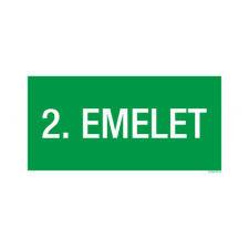  2.Emelet - öntapadó, 300*150mm információs tábla, állvány
