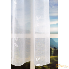  (2 méret 2 szín) 7017 levél mintás voile fényáteresztő függöny-Fehér lakástextília