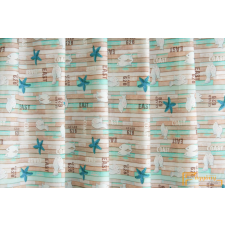  (2 minta) Celtic-Amalfi-korall-csíkos tengerkék lakástextília