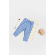  2 nadrágból álló készlet Printed, BabyCosy, 50% modál+50% pamut, Ecru/levendula (méret: 12-18 hónap)