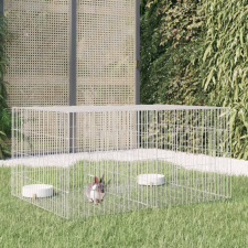 2 paneles horganyzott vas nyúlketrec 110 x 79 x 54 cm ketrec, szállítóbox rágcsálóknak