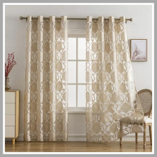 2 Paneles, Klasszikus Jacquard Átlátszó Függöny 100x200 cm, 2db LU621413-c lakástextília