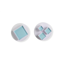 2 részes (4 méretű) négyzet alakú rugós fondant kiszúró készlet sütés és főzés