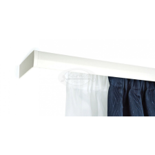  2 soros előlapos fehér színű alumínium sín tartozékokkal - 360 cm karnis, függönyrúd